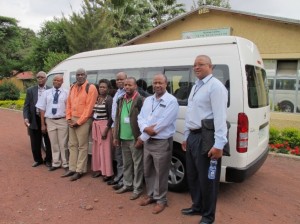 Program Master Trainers (from left): Professor Ayayi Justin Akakpo (Senegal); Dr. Nick Nwankpa (AU-PANVAC Ethiopia); Professor Emmanuel Couacy-Hymann (Cote D’Ivoire); Dr. Anabela dos Muchangos (Mozambique); Dr. Joseph Adongo Awuni (Ghana); Dr. Quintino Lobo (Mozambique); Dr. Halifa Msami (Tanzania); Mr Amilcar da Silva (Mozambique)