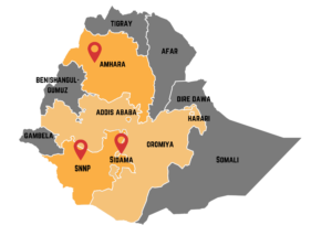 Ethiopia region map