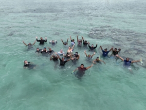 nbs workshop group drone shot
