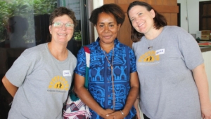 Celia, Merilyn and Eliza at the Master Farmer workshop in March 2024
