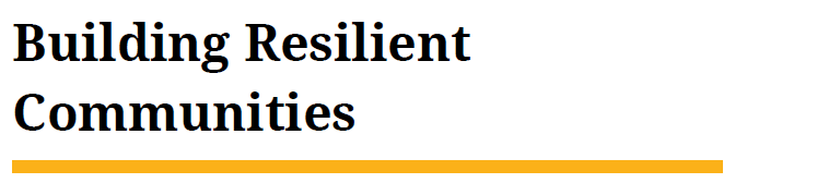 Building resilient communities