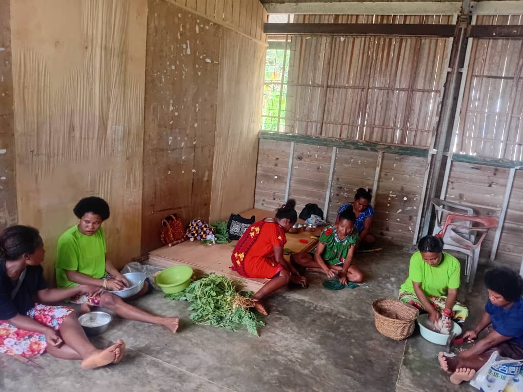 Conflict Islands PNG village chicken training